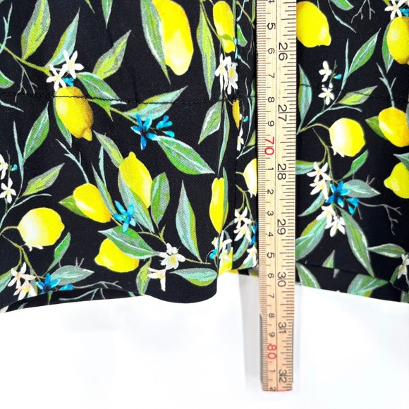 Wildfang Empower Trouser Straight Leg Lemon Print Black Pants Floral Size 14 - Picture 15 of 15